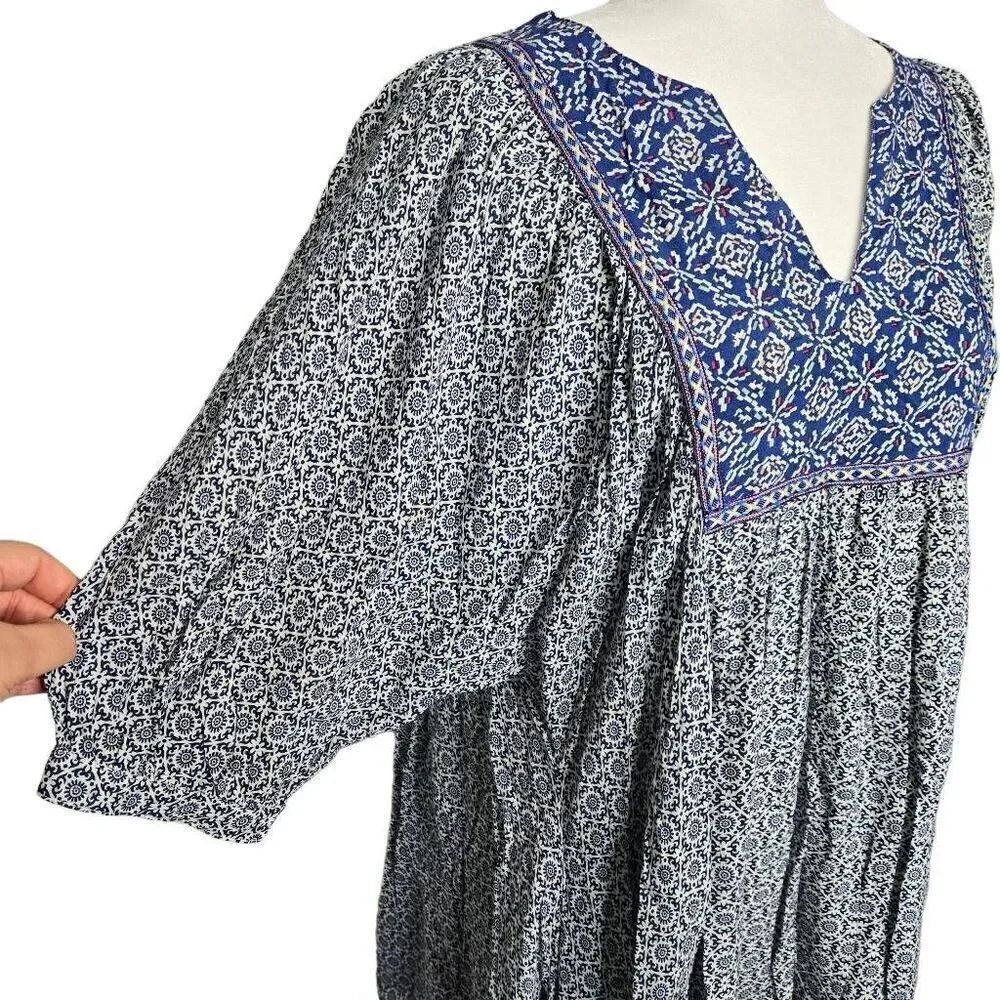 Umgee Boho Sharkbite Hem Tunic Top Oversized Size Small - Picture 5 of 9